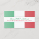 Search for italian flag business cards Pizzeria