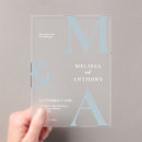 Search for blue and white wedding invitations Simple