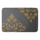Search for gold grey bath mats Damask