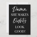 Search for humor 80th birthday invitations Funny