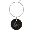 Search for letter wine charms Black