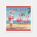 Search for christmas flamingo napkins Santa claus