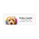 Search for labradoodle return address labels Dog