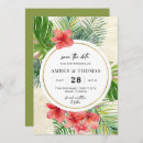 Search for palm leaves save the dates Flowers