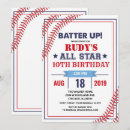 Search for baseball birthday invitations All star