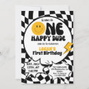 Search for boy 1st birthday invitations Retro