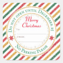 Search for do not open until christmas stickers Vintage