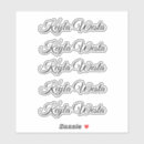 Search for vinyl name stickers Handwritten