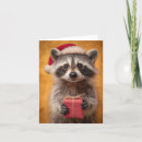 Search for raccoon christmas cards Santa