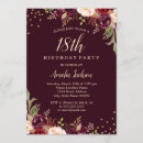 Search for red roses 18th birthday invitations Gold