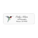Search for hummingbird return address labels Colibri
