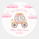 Search for pink princess baby shower stickers Once upon a time