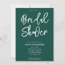 Search for emerald green bridal shower invitations Calligraphy