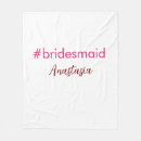 Search for bridesmaid blankets Bridesmaid name date