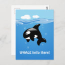 Search for cute cartoon whale postcards Ocean