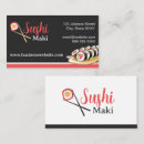 Search for sushi business cards Wasabi