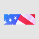 Search for red white blue name tags Flag