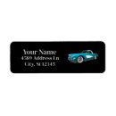 Search for classic car return address labels Teal