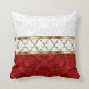 Search for red and gold pillows White