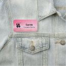 Search for pink name tags With magnetic back
