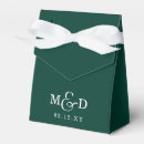 Search for emerald green favor boxes Rustic