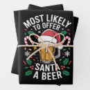 Search for beer wrapping paper Santa