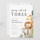 Search for safari 3rd birthday invitations Jungle