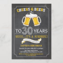 Search for cheers and beers 30th birthday invitations Cheers to 30 years