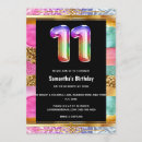 Search for 11th birthday invitations Bright colorful
