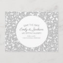 Search for glitter save the date postcards White