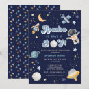 Search for space baby boy shower invitations Moon and stars