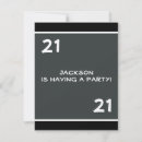 Search for male 21st birthday invitations Black