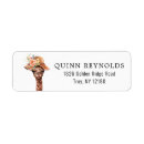 Search for giraffe return address labels Birthday