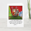 Search for funny business holiday cards Santa