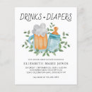 Search for beer and diaper party invitations A baby is brewing