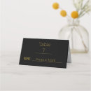 Search for black and gold place cards Script