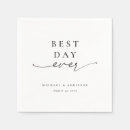 Search for best day ever napkins Black and white