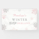 Search for winter onederland banners Pink