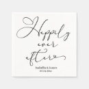 Search for happily ever after napkins Black and white