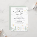 Search for green gender reveal invitations Floral