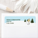 Search for snow scene return address labels Watercolor