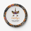 Search for unicorn plates Baby shower