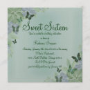 Search for silver and green sweet 16 invitations Butterflies
