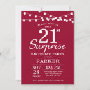 Search for burgundy 21st birthday invitations String lights