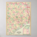 Search for texas counties map posters Hand