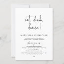 Search for dance wedding invitations Black and white