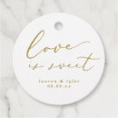 Search for love is sweet wedding favor tags Calligraphy