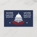 Search for candidate business cards Red white and blue