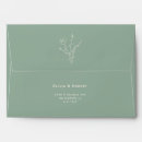 Search for green wedding envelopes Boho
