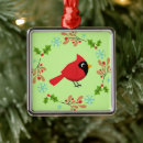 Search for red cardinal bird ornaments Winter